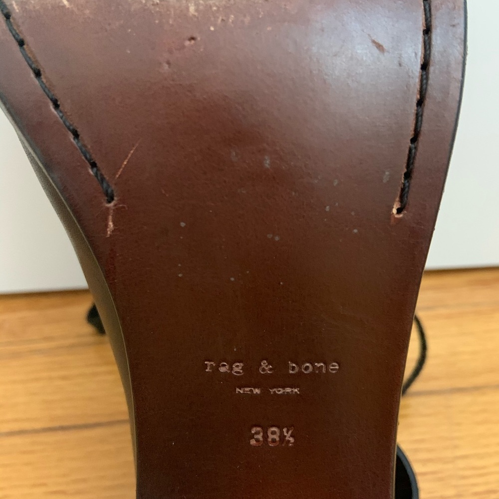 rag & bone Black Open-Toe Lace-Up Block Heel Sandals - Picture 4 of 6